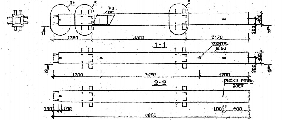 Колонна 2КН 33.69-6-с Серия 1.020.1-2с/89