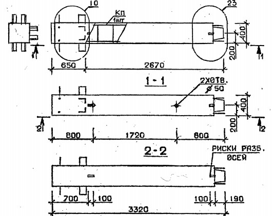 Колонна 3КВ 42.33-1-с Серия 1.020.1-2с/89